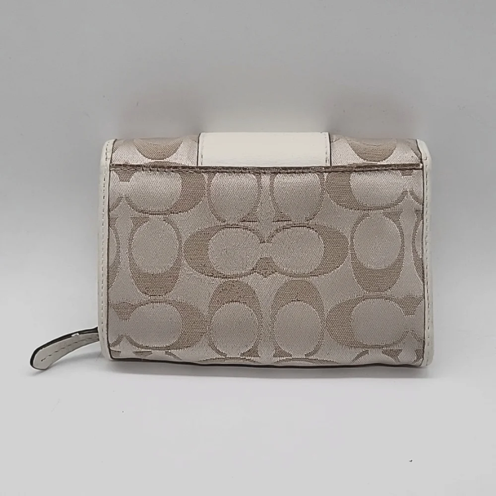 Coach Signature Canvas Leather Wallet